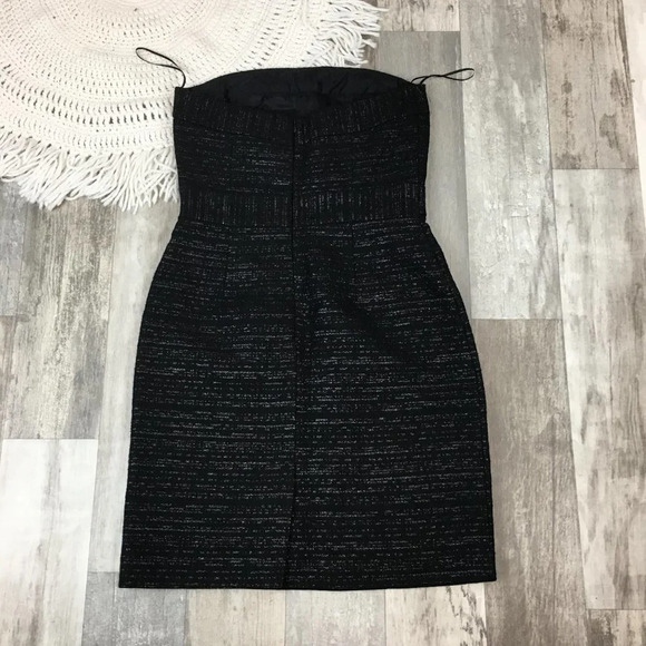 Trina‎ Turk Black Metallic Strapless Party Dress - Picture 4 of 10